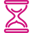 Hourglass icon representing immediate SAT Prep or ACT Prep access with no wait period